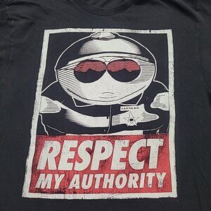South Park Cartman Respect My Authority T Shirt Large